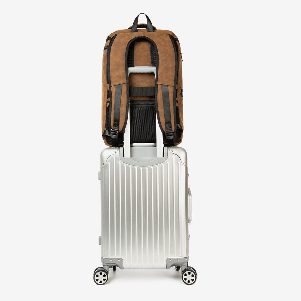 Suede Kicks Kase Backpack (Mocha Brown/Black)