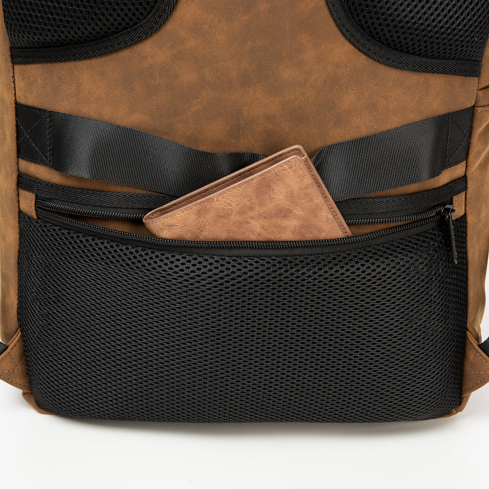 Suede Kicks Kase Backpack (Mocha Brown/Black)