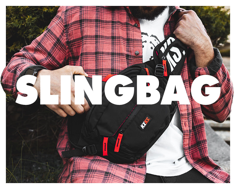 KXKS. Waist/Sling Bag (Black/Red) - Kicks Kase USA