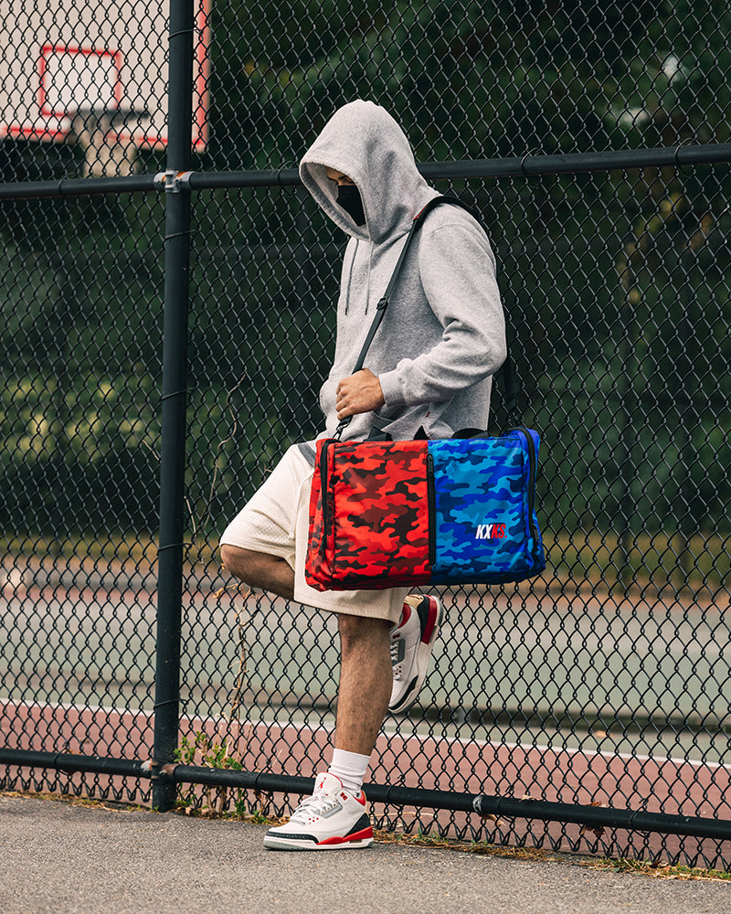 Split Camo KXKS Duffle (Red/Blue)