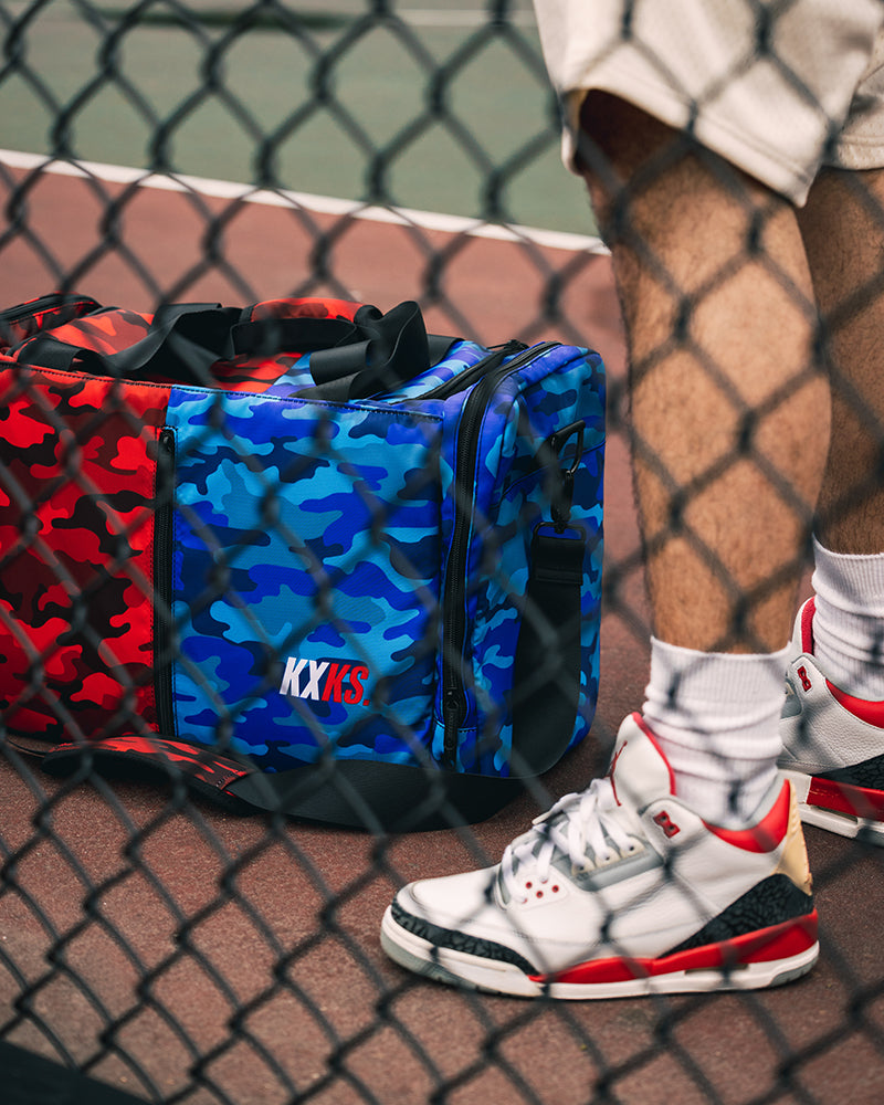 Split Camo KXKS Duffle (Red/Blue)