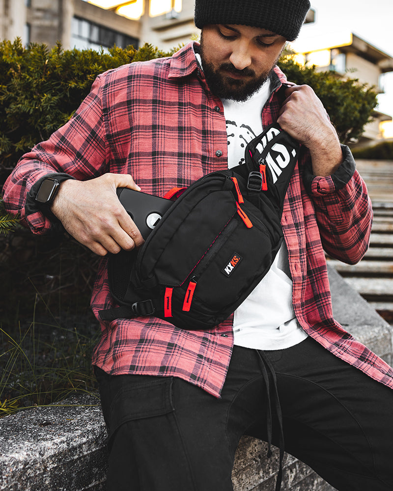 Waist/Sling Bag (Black/Red)