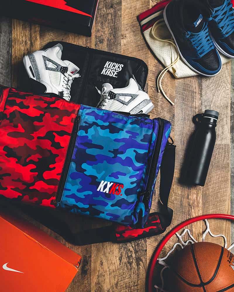 Split Camo KXKS Duffle (Red/Blue)